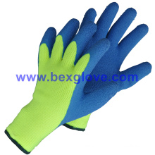 7 Gauge Acrylic Liner, Extra Thick Terry Knitted & Brushed, Latex Coating, Full Thumb Coating, Safety Gloves